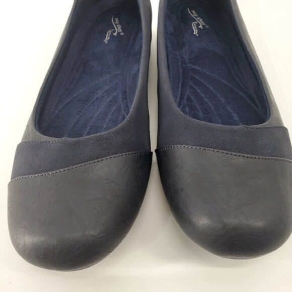 Tuscany by Easy Street Women's 9.5WW Comfort Wave Navy Blue Slip-on Flat - Picture 5 of 9